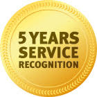 Award 5 Years Service Recognation